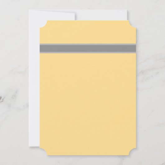 Daisy Ribbon - Geel grijs en wit huwelijk Kaart (Achterkant)