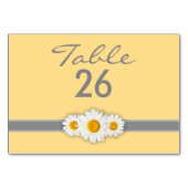 Daisy Ribbon - Geel Grijs & Wit Tafelnummer (Achterkant)