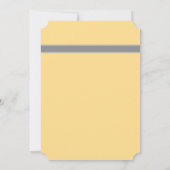 Daisy Ribbon - Geel Grijs & Wit Vrijgezellenfeest Kaart (Achterkant)