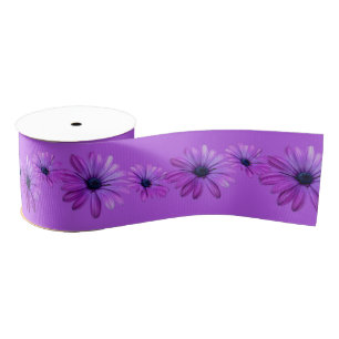 Daisy Ribbon-papier Gepersonaliseerd Paars bloemli Grosgrain Lint