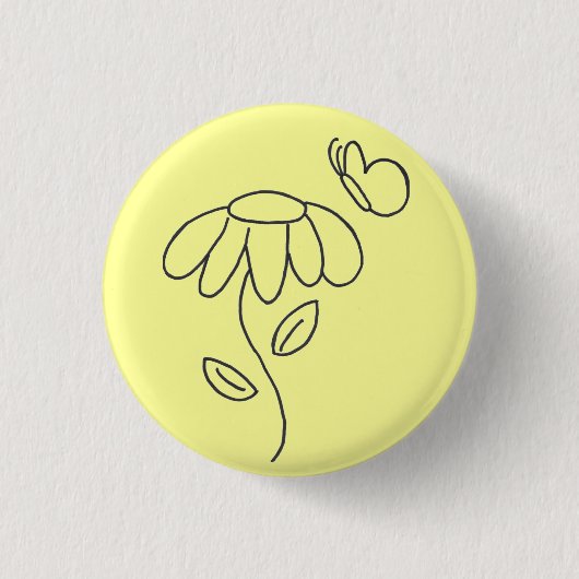 Daisy Ronde Button 3,2 Cm (Voorkant)