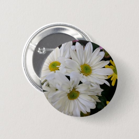 Daisy Ronde Button 5,7 Cm (Voorkant /achterkant)