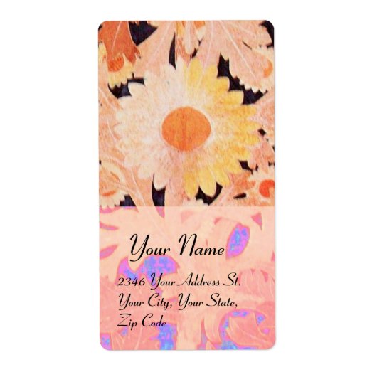 DAISY, rood roze blauw zwart Etiket (Voorkant)