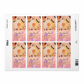 DAISY, rood roze blauw zwart Etiket (Full Sheet)