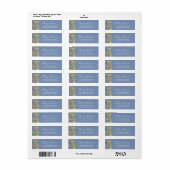 Daisy Rowan Bessen Navy & Geel Retouradres Etiket (Full Sheet)