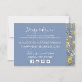 Daisy Rowan Navy & Yellow Floral Kaart (Achterkant)