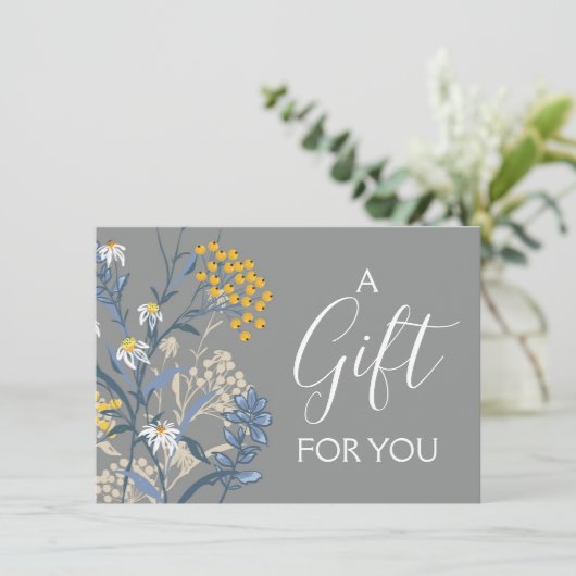 Daisy & Rowan Wildbloemen Cadeaucertificaat Kaart (Staand voorkant)