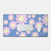 Daisy Roze Blauwe Bureaumat (Keyboard & Muis)