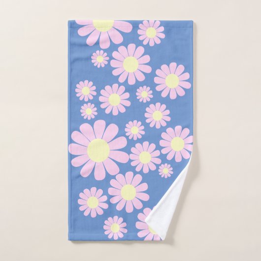 Daisy Roze Blauwe Bureaumat Bad Handdoek (Handdoek)