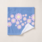 Daisy Roze Blauwe Bureaumat Bad Handdoek (Wasdoekje)
