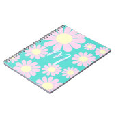 Daisy Roze Blauwgroen Monogram Notitieboek (Linkerzijde)
