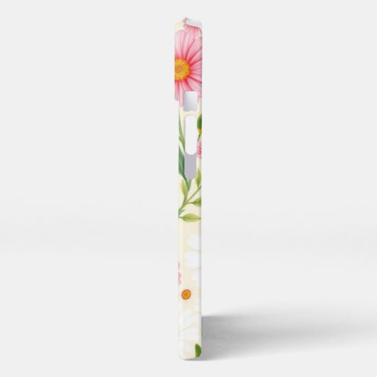 Daisy & Roze Bloemen Patroon Telefoonhoes iPhone Hoesje (Linkerkant)