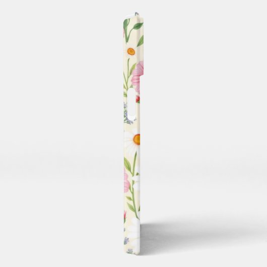 Daisy & Roze Bloemen Patroon Telefoonhoes iPhone Hoesje (Rechterkant)