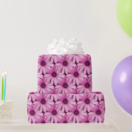 Daisy Roze Flowers Patroon Cadeaupapier