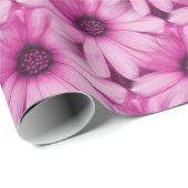 Daisy  Roze Flowers Patroon Cadeaupapier (Rol Hoek)