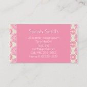 Daisy (roze) Mammie Roze Roepkaart Contactkaartje (Achterkant)