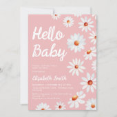 Daisy Roze Meisje Baby shower Kaart (Voorkant)