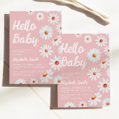 Daisy Roze Meisje Baby shower Kaart