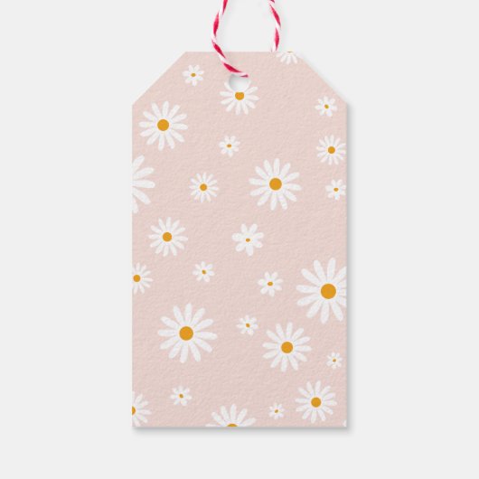 Daisy roze Miss Verederful 1e verjaardag Cadeaulabel (Achterkant)