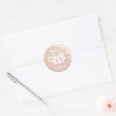 Daisy roze Miss Verederful 1e verjaardag Ronde Sticker (Envelop)