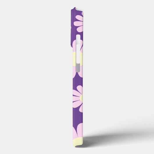 Daisy Roze Paarse Monogram Case-Mate iPhone Case (Achterkant / Links)