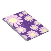 Daisy Roze Paarse Monogram Notitieboek (Rechterzijde)