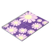 Daisy Roze Paarse Monogram Notitieboek (Linkerzijde)