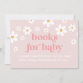 Daisy Roze Retro Baby Shower Boeken voor Baby kaar Kaart (Voorkant)