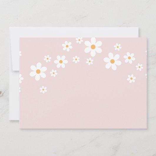 Daisy Roze Retro Baby Shower Boeken voor Baby kaar Kaart (Achterkant)