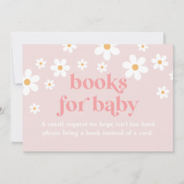 Daisy Roze Retro Baby Shower Boeken voor Baby kaar Kaart
