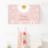 Daisy Roze Verjaardag Alle Leeftijden Spandoek (Insitu)