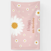 Daisy Roze Verjaardag Alle Leeftijden Spandoek (Verticaal)