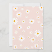 Daisy roze wild 1 Girl 1ste verjaardag Kaart (Achterkant)