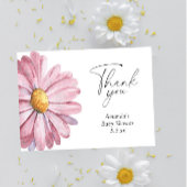 Daisy roze Wildflower elegant Hartelijk dank Bedankkaart