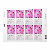 DAISY, roze wit zwart Etiket (Full Sheet)