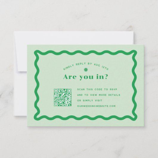 Daisy RSVP met QR-code (Voorkant)