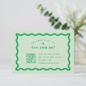 Daisy RSVP met QR-code (Staand voorkant)