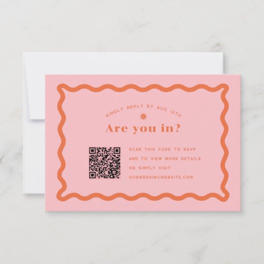 Daisy RSVP met QR-code (Voorkant)