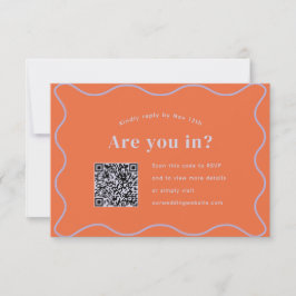 Daisy RSVP met QR-code Kaartje
