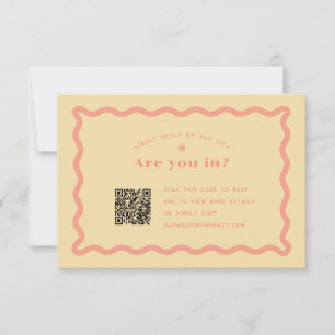Daisy RSVP met QR-code Kaartje