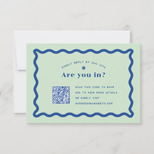 Daisy RSVP met QR-code Kaartje