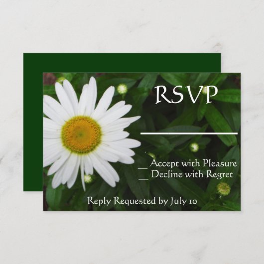 Daisy RSVP Uitnodiging (Voorkant / Achterkant)
