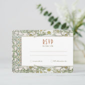 Daisy RSVP Voeg  Art Nieuw toe aan Mucha Kaart (Staand voorkant)