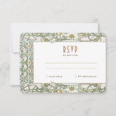 Daisy RSVP Voeg  Art Nieuw toe aan Mucha Kaart (Voorkant)