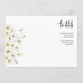Daisy RSVP Wedding QR CODE Details op rug Informatiekaartje (Achterkant)