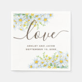 Daisy. Rustige bloemen. Landbloemige bruiloft Servet (Voorkant)