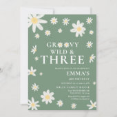 Daisy Sage Groene Kinderen Verjaardag Kaart (Voorkant)