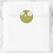 Daisy Save De Datum Bruiloft Aankondiging 2 Ronde Sticker (Tas)