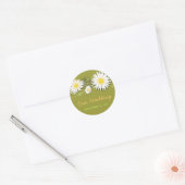 Daisy Save De Datum Bruiloft Aankondiging 2 Ronde Sticker (Envelop)