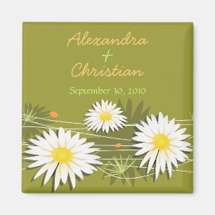 Daisy Save the Date Wedding Announding 3 Magneet
